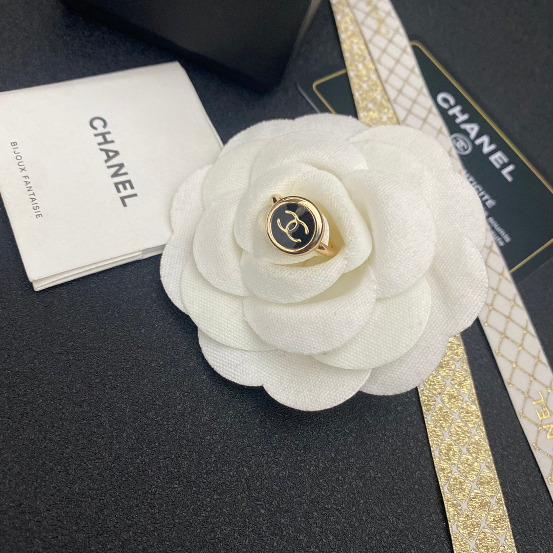 Chanel Vintage Logo Open Ring – Luxury Designer Jewelry – product image 2