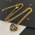 Chanel Vintage Royal Blue Heart Necklace – Luxury Designer Jewelry – product image 1