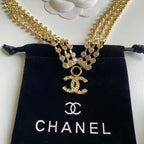 Chanel Yellow Gold Crystal Collar Necklace – Luxury Designer Jewelry – product image 3