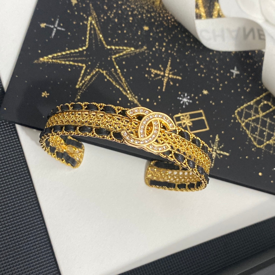 Chanel Zircon Letter String Leather Bracelet – Luxury Jewelry – product image 1