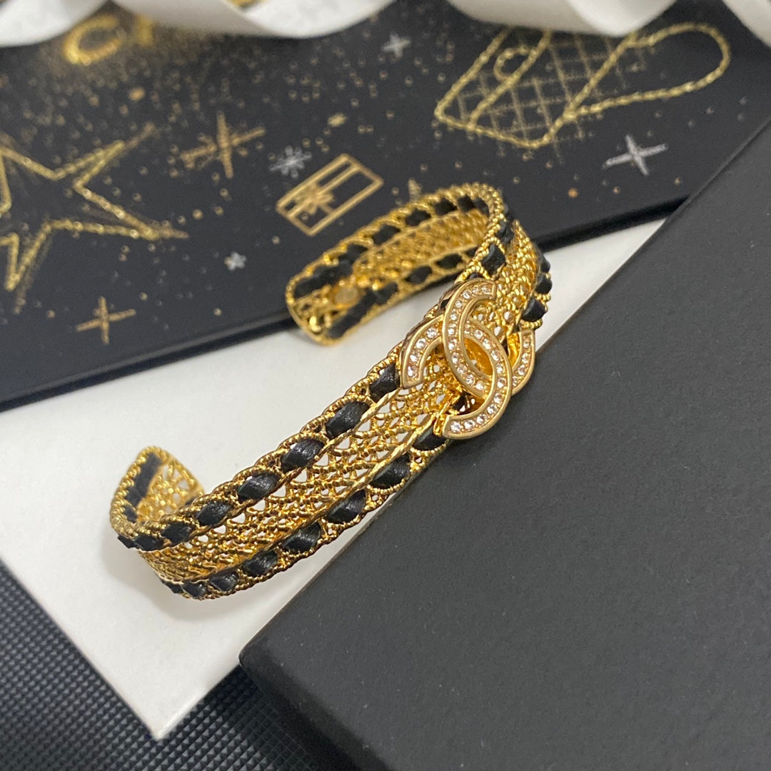 Chanel Zircon Letter String Leather Bracelet – Luxury Jewelry – product image 3