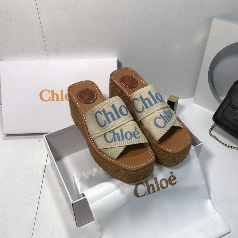 Chloé Canvas Woody Platform Sandals – sandals product image 15