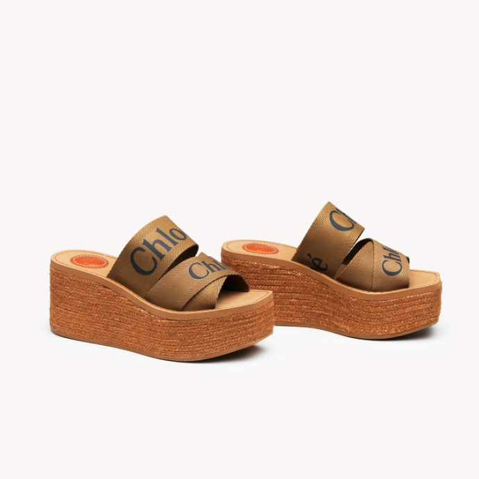 Chloé Canvas Woody Platform Sandals – sandals product image 17