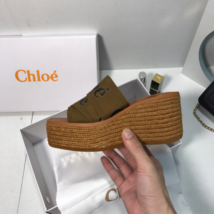 Chloé Canvas Woody Platform Sandals – sandals product image 19