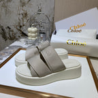 Chloé Embroidery Woven Belt Thick Bottom Sandals – sandals product image 15