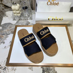 Chloé Embroidery Woven Belt Thick Bottom Sandals – sandals product image 2