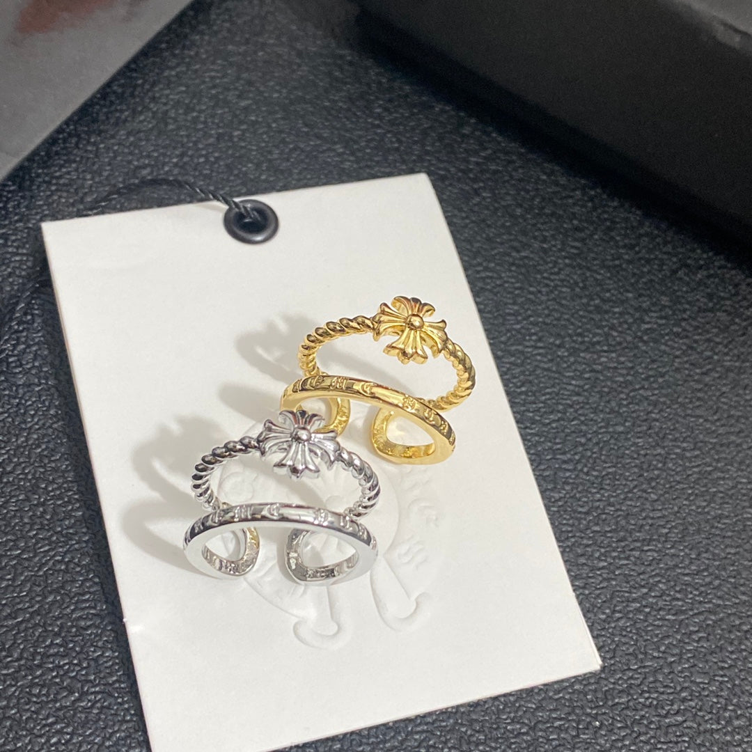 Chrome Hearts 2-Color Personalized Open Ring – Luxury Designer Jewelry – product image 1