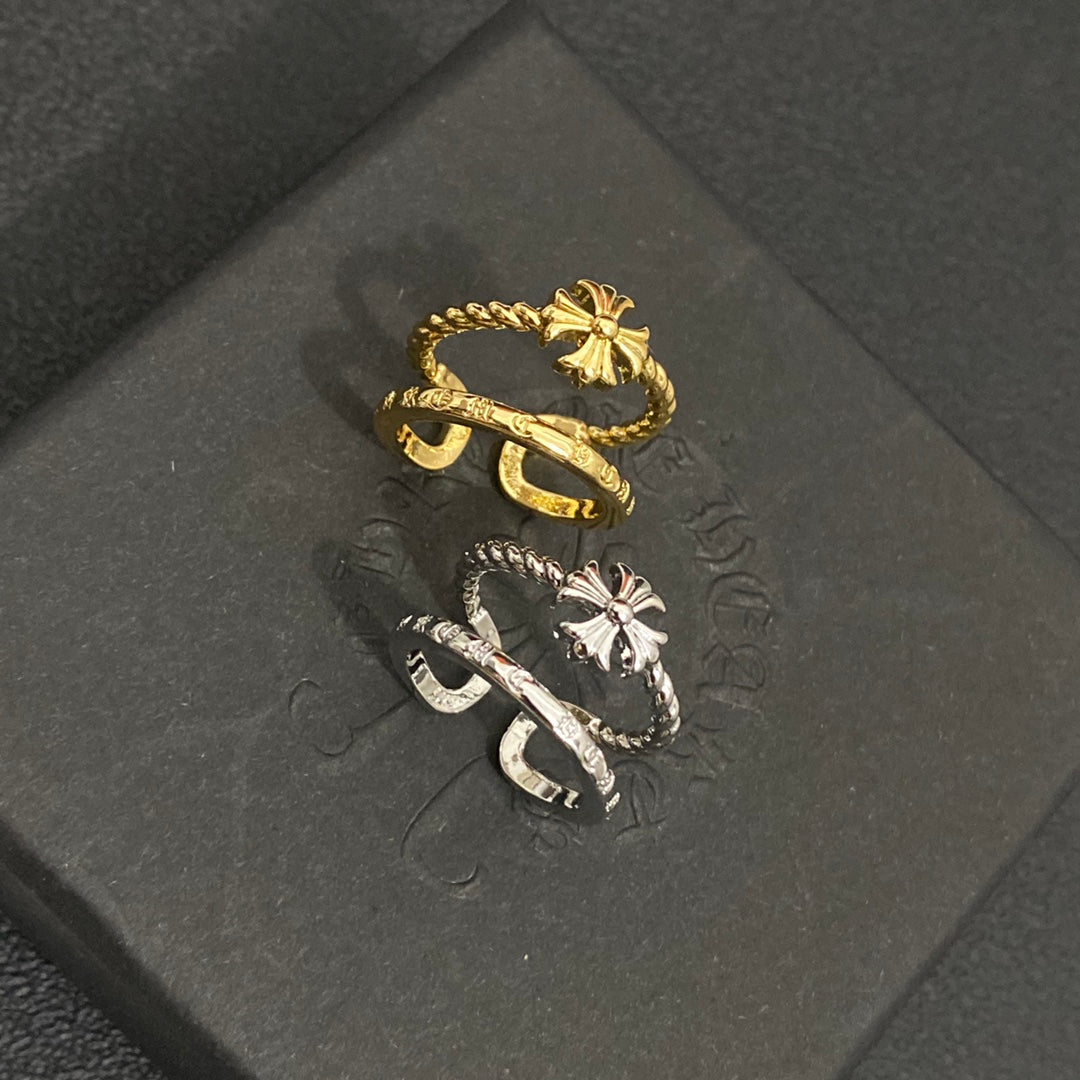 Chrome Hearts 2-Color Personalized Open Ring – Luxury Designer Jewelry – product image 2