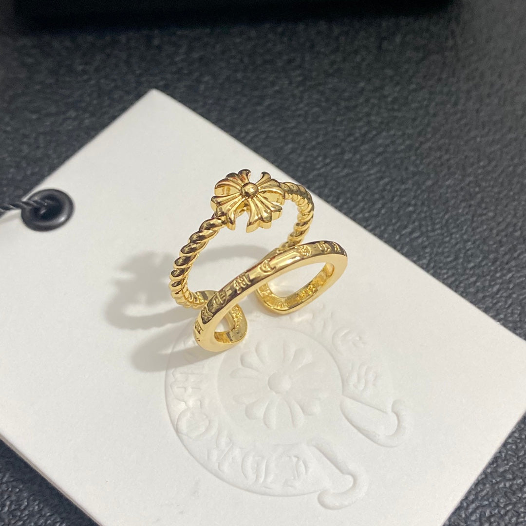 Chrome Hearts 2-Color Personalized Open Ring – Luxury Designer Jewelry – product image 3
