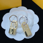 F Letter Lock Earrings