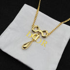 Dior Bow Knot Crystal Crystal Pendant Necklace – Luxury Designer Jewelry – product image 5