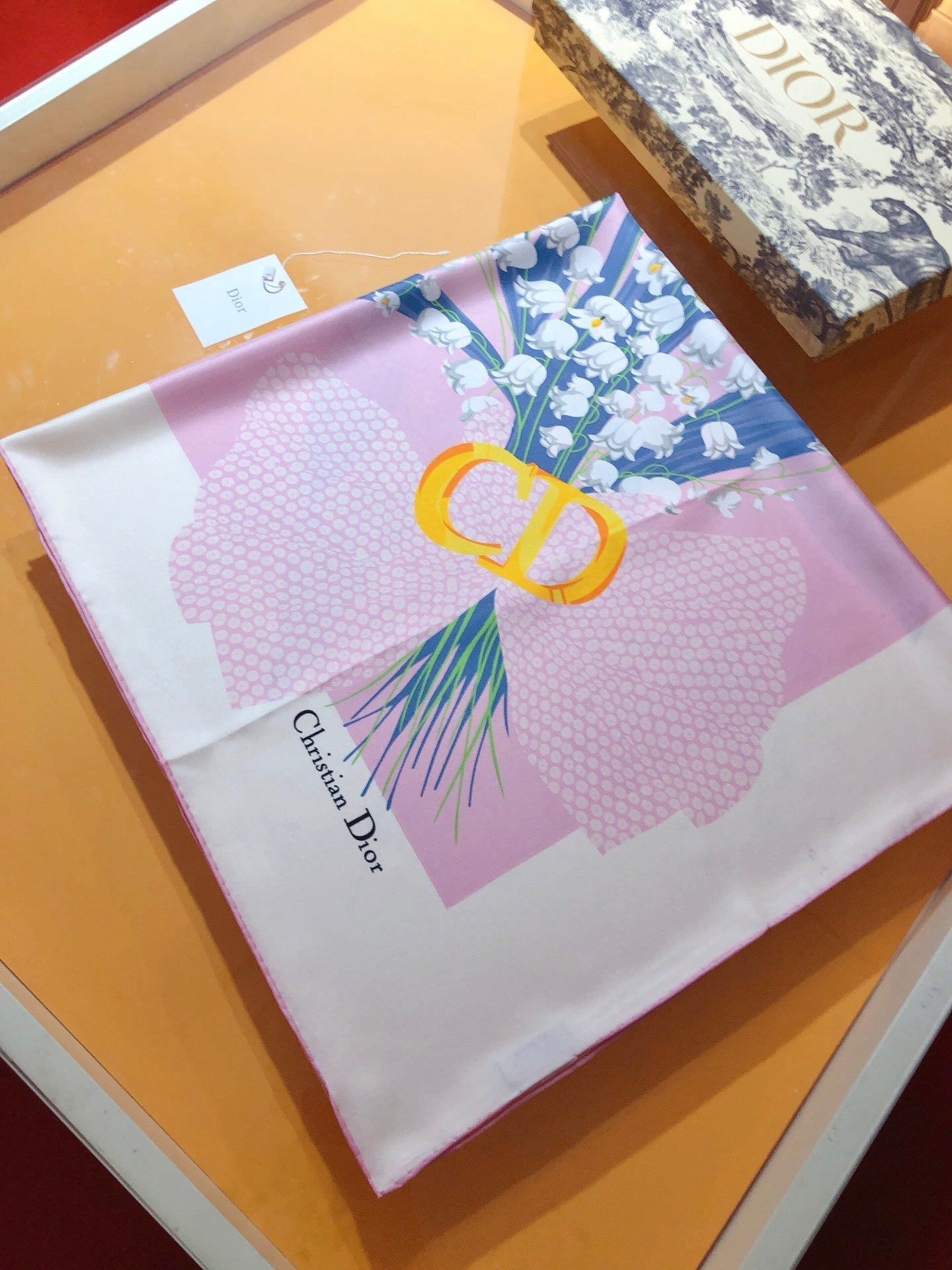 Dior Campanula Square Silk Scarf for Women – product image 6