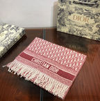 Dior Cashmere Monogram Jacquard Fringe Scarf for Women – product image 25
