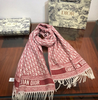 Dior Cashmere Monogram Jacquard Fringe Scarf for Women – product image 27