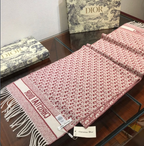 Dior Cashmere Monogram Jacquard Fringe Scarf for Women – product image 30