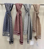 Dior Cashmere Monogram Jacquard Fringe Scarf for Women – product image 37