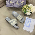 Dior Classic Embroidered Platform Slippers – slippers product image 3