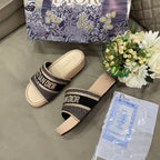Dior Classic Embroidered Platform Slippers – slippers product image 6