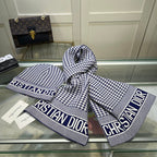 Dior Classic Houndstooth Cashmere Scarf Hat Set for Women – product image 19