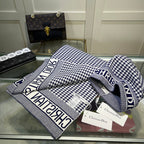Dior Classic Houndstooth Cashmere Scarf Hat Set for Women – product image 21