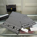 Dior Classic Houndstooth Cashmere Scarf Hat Set for Women – product image 6