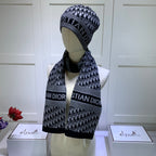 Dior Classic Monogram Cashmere Scarf Hat Set for Women – product image 11