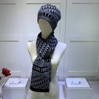 Dior Classic Monogram Cashmere Scarf Hat Set for Women – product image 12