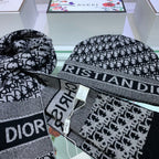 Dior Classic Monogram Cashmere Scarf Hat Set for Women – product image 16