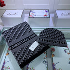 Dior Classic Monogram Cashmere Scarf Hat Set for Women – product image 4