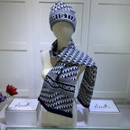 Dior Classic Monogram Cashmere Scarf Hat Set for Women – product image 7