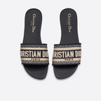 Dior Classic Women's Solid Color Embroidery Slippers – slippers product image 19