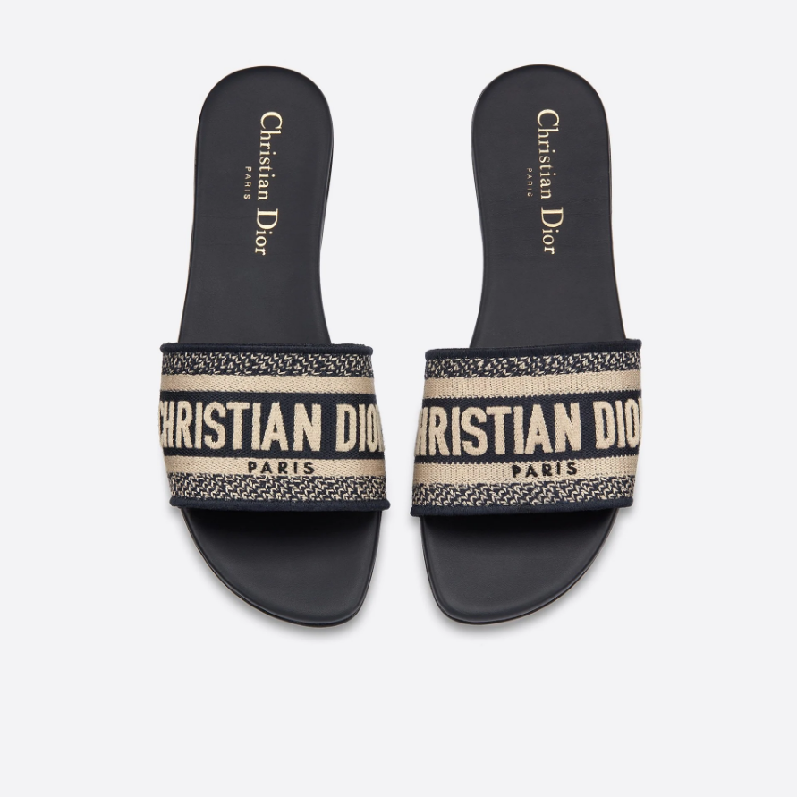 Dior Classic Women's Solid Color Embroidery Slippers – slippers product image 19