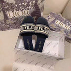 Dior Classic Women's Solid Color Embroidery Slippers – slippers product image 2