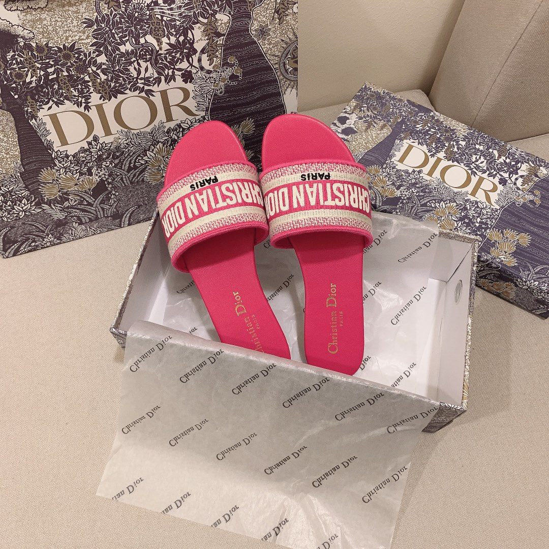 Dior Classic Women's Solid Color Embroidery Slippers – slippers product image 5