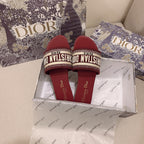Dior Classic Women's Solid Color Embroidery Slippers – slippers product image 6