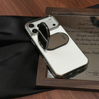 Dior croc ring stand case for iPhone 18 Pro Max – white folding stand
