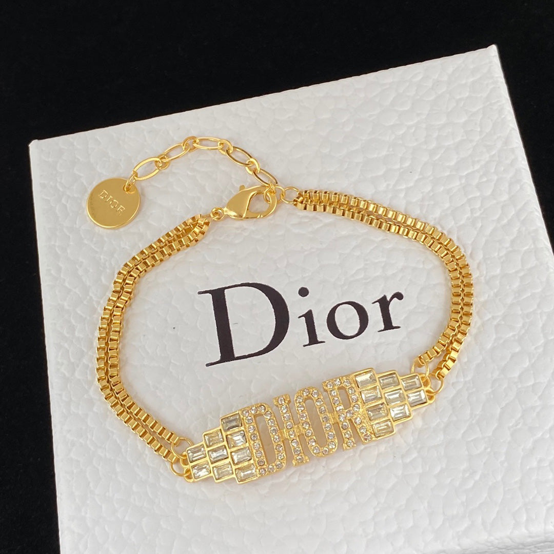 Dior Crystal Double Layer Bracelet – Luxury Jewelry – product image 1