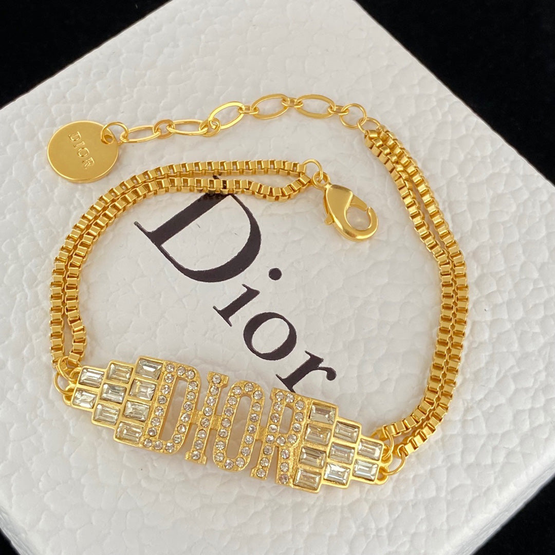 Dior Crystal Double Layer Bracelet – Luxury Jewelry – product image 2