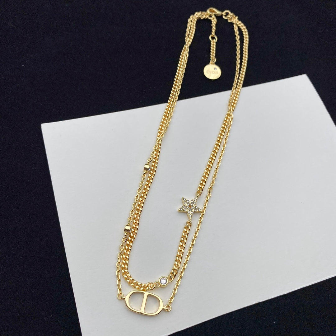 Dior Crystal Star Double Bracelet Necklace Set – Luxury Jewelry – product image 2