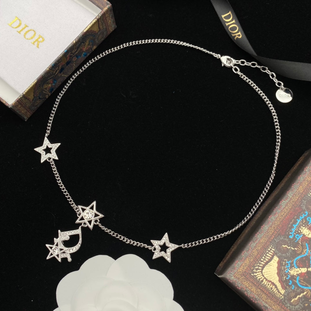 Dior Crystal Star Necklace Bracelet Set – Luxury Jewelry – product image 2