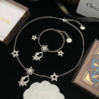 Dior Crystal Star Necklace Bracelet Set – Luxury Jewelry – product image 6