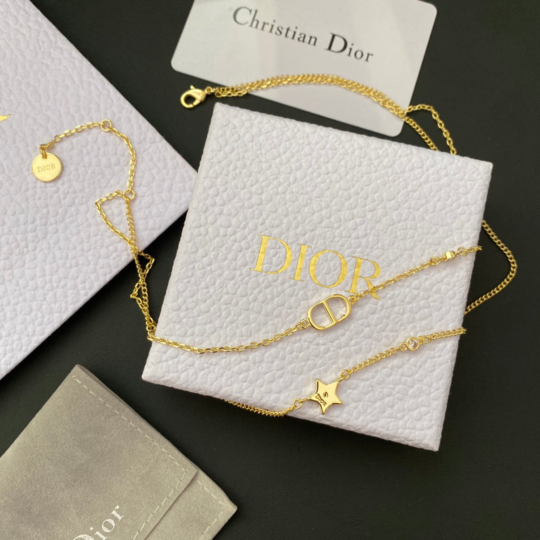 Dior Double Chain Star Necklace – Luxury Designer Jewelry – product image 3