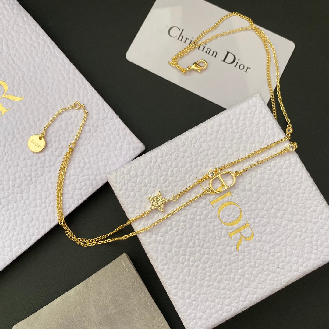 Dior Double Chain Star Necklace – Luxury Designer Jewelry – product image 4