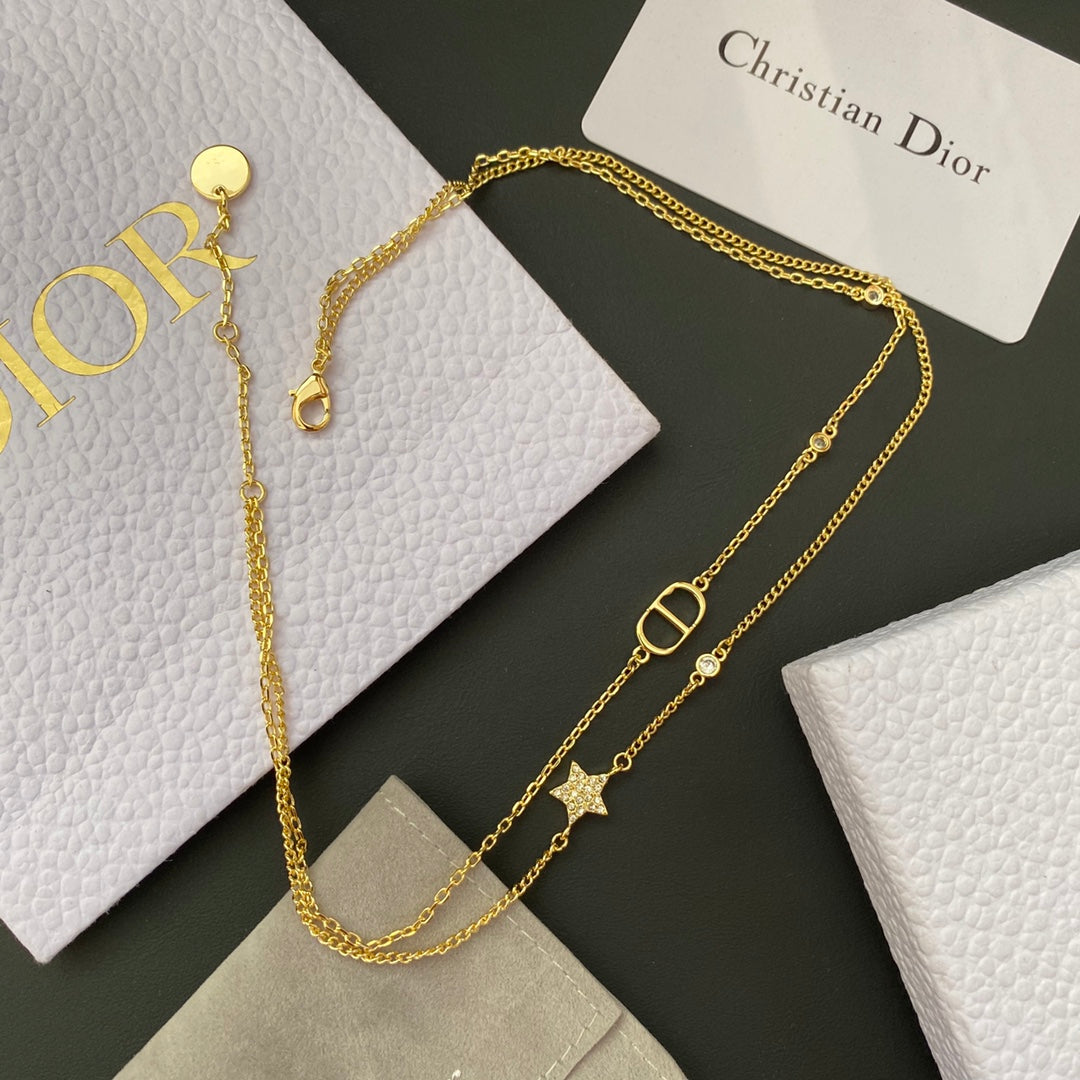 Dior Double Chain Star Necklace – Luxury Designer Jewelry – product image 5