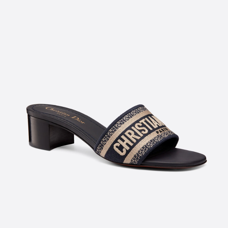 Dior Embroidered Block Heel Slippers – slippers product image 15