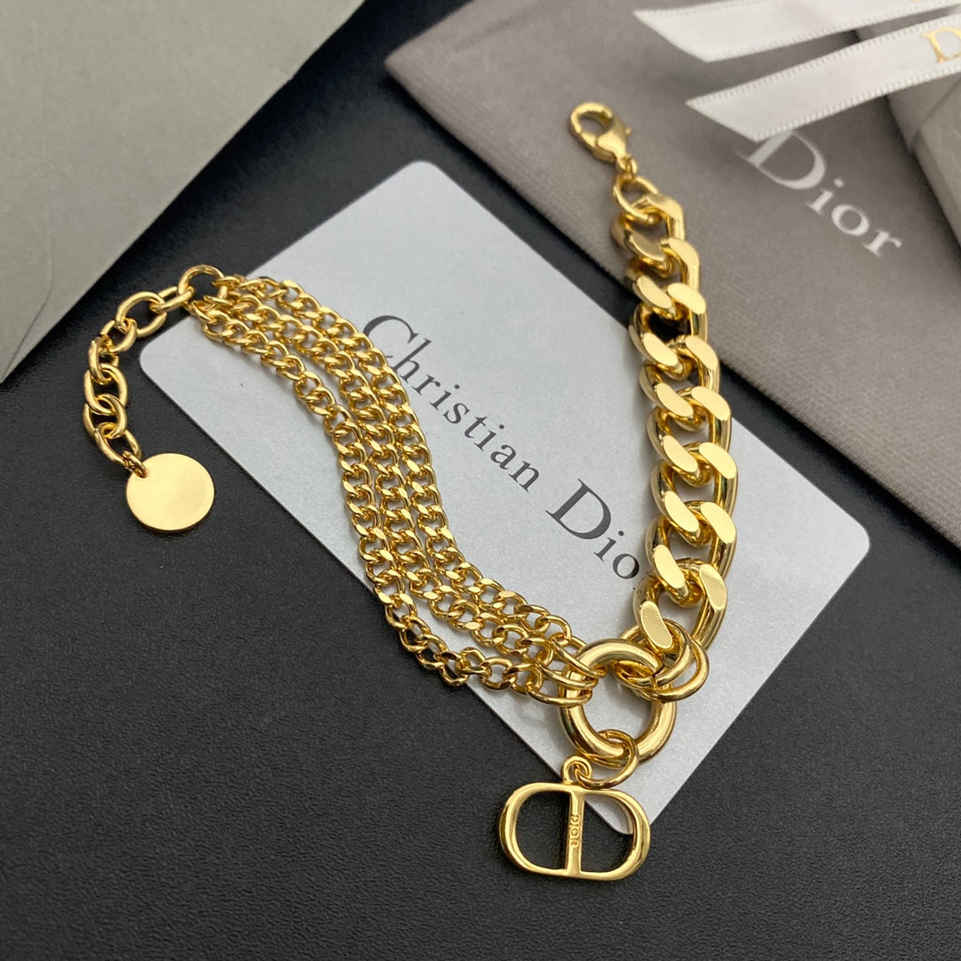 Dior Golden Thick Bracelet – Luxury Jewelry – product image 2