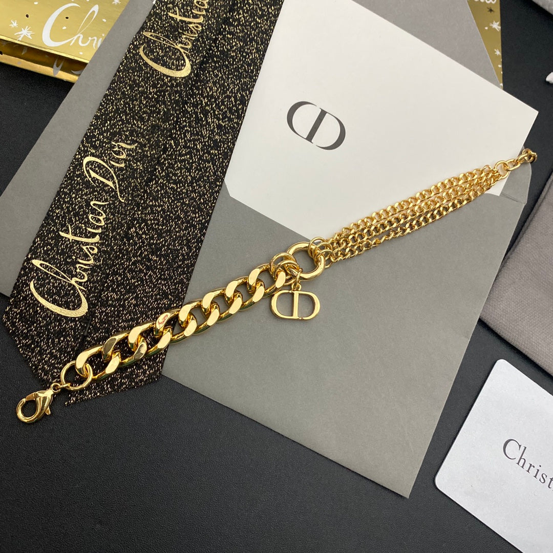 Dior Golden Thick Bracelet – Luxury Jewelry – product image 5