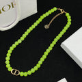 Dior Green Bead Necklace – Luxury Designer Jewelry – product image 1