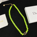 Dior Green Bead Necklace – Luxury Designer Jewelry – product image 3