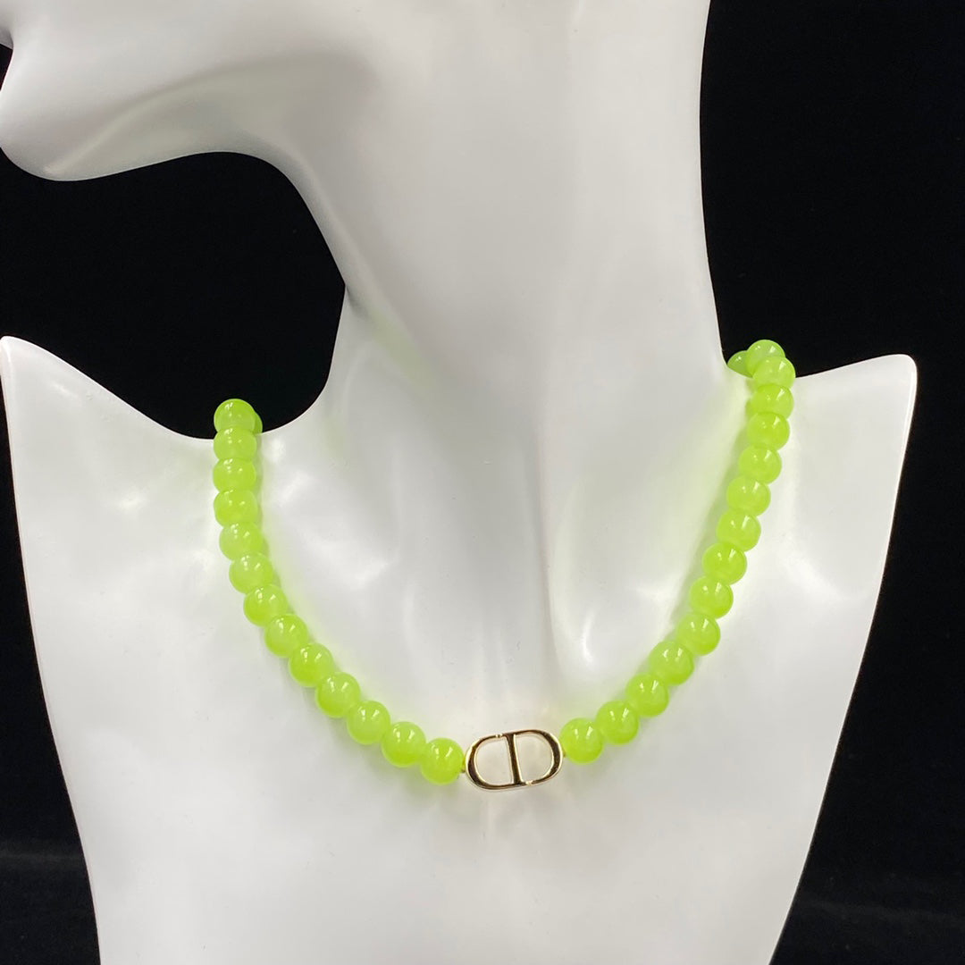 Dior Green Bead Necklace – Luxury Designer Jewelry – product image 4